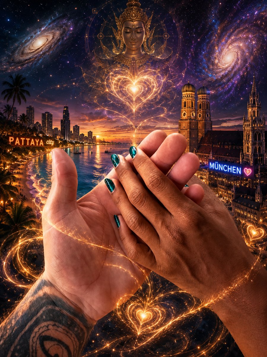 Mark and Nira hands symbolizing Germany and Thailand